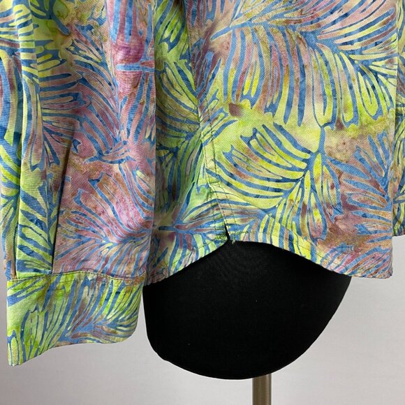 Pete Huntington Shirt Womens Button Down Funky Artsy Vacation Hawaiian Travel M - Picture 3 of 7